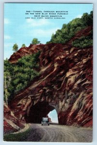 Old Port North Carolina NC Postcard Tunnel Mountain New Blue Ridge Parkway