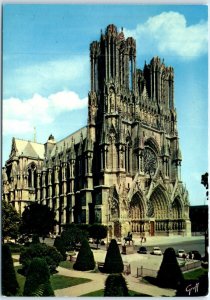 Postcard - Façade of the Cathedral - Reims, France