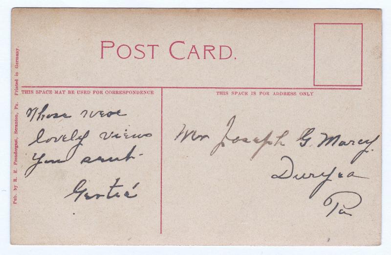1907-1915 Scranton PA Oral School for the Deaf Duryea RARE Divided Back Postcard