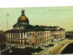 Vintage Postcard 1909 State House Boston MA Massachusetts