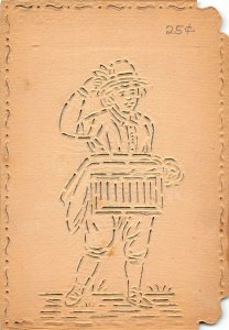 Victorian Trade Prudential Life Insurance Art TRACING CARD Newark NJ Man Cage 4