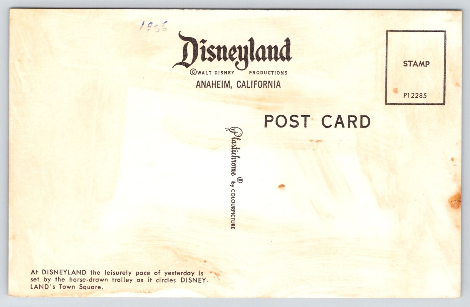 Anaheim CADisneyland Town Square Horse Drawn TrolleyCity HallEarly