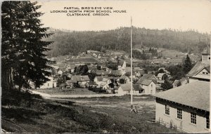 Clatskanie OR looking north from School House c1916 Litho Postcard G21 *as is