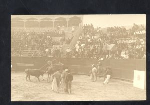 RPPC MATAMOROS MEXICO BULLFIGHT STADIUM MATADOR 1915 REAL PHOTO POSTCARD