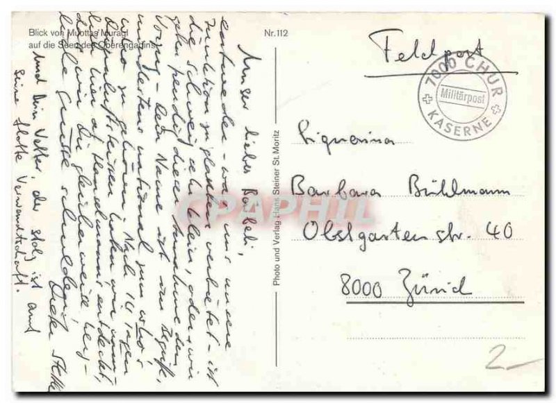 Postcard Modern Muottas Muragl
