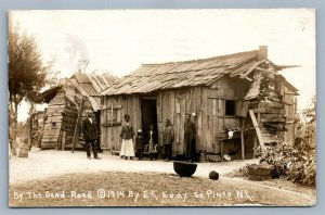 BLACK AMERICANA SO. PINES NC By the SAND ROAD ANTIQUE REAL PHOTO POSTCARD RPPC 