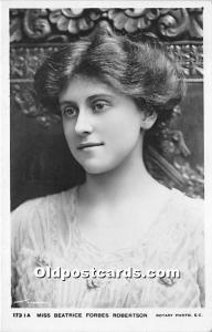 Miss Beatrice Forbes Robertson Theater Actor / Actress Postal Used Unknown 