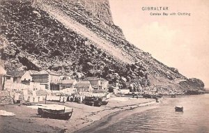 Catalan Bay with Clothing Gibraltar Postcard.