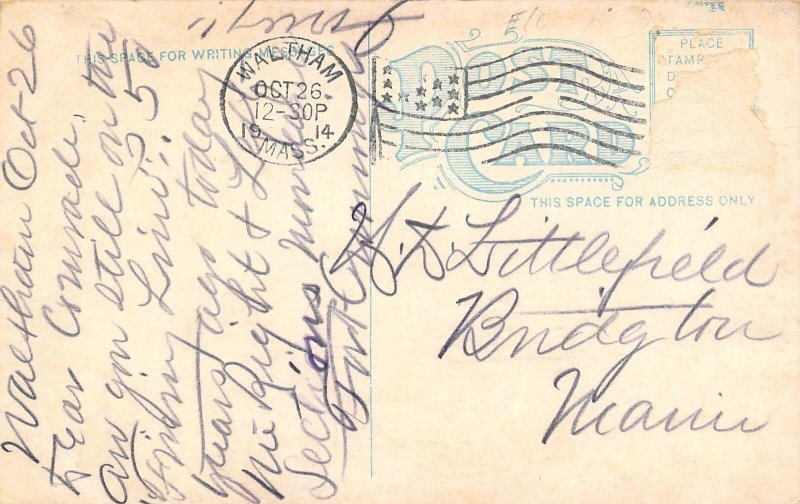 Mansfield Agar Agar Wafers Drugless Laxative Massachusetts 1914 postcard