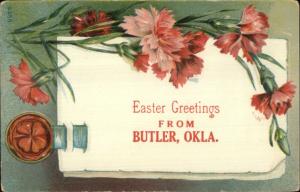 Butler OK Easter Greeting c1910 Postcard