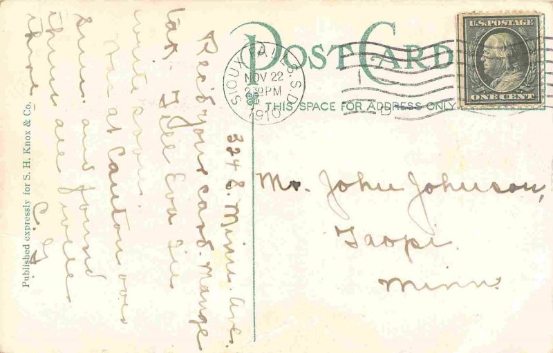 South Dakota Penitentiary Prison Sioux Falls SD 1910 postcard