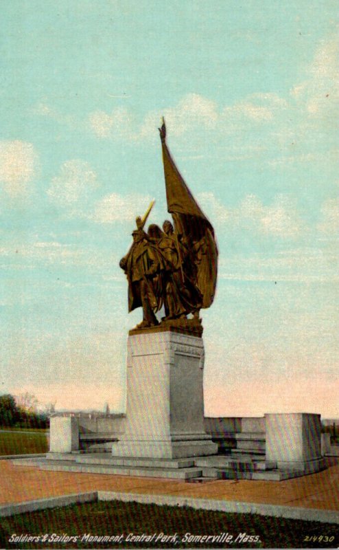 Massachusetts Somerville Central Park Soldiers & Sailors Monument