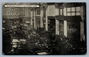 MIDDLESEX STREET PETTICOAT LANE MARKET LONDON ENGLAND ANTIQUE POSTCARD