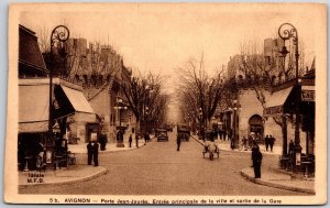 Avignon -Porte Jean-Jaures Entree Principale de la Ville et Sortie Gare Postcard