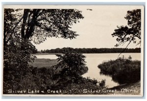 Silver Creek Minnesota MN Hasty MN Postcard Silver Lake & Creek 1909 RPPC Photo