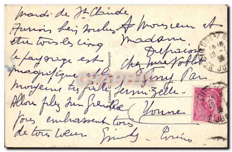 Saint Claude Postcard Old Central Bridge