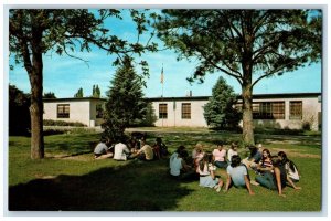 1960 McCurdy School Administration Building Espanola New Mexico Antique Postcard