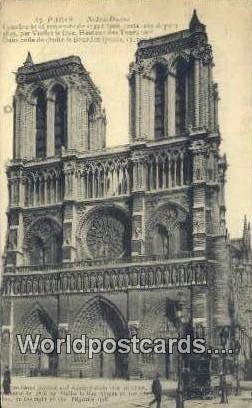 Notre Dame Paris, France, Carte, 1923 