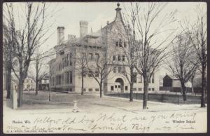 Winslow School,Racine,WI Postcard