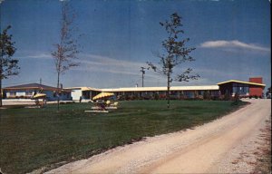 Ann Arbor Michigan MI Arbor Motel Umbrellas c1950s-60s Postcard