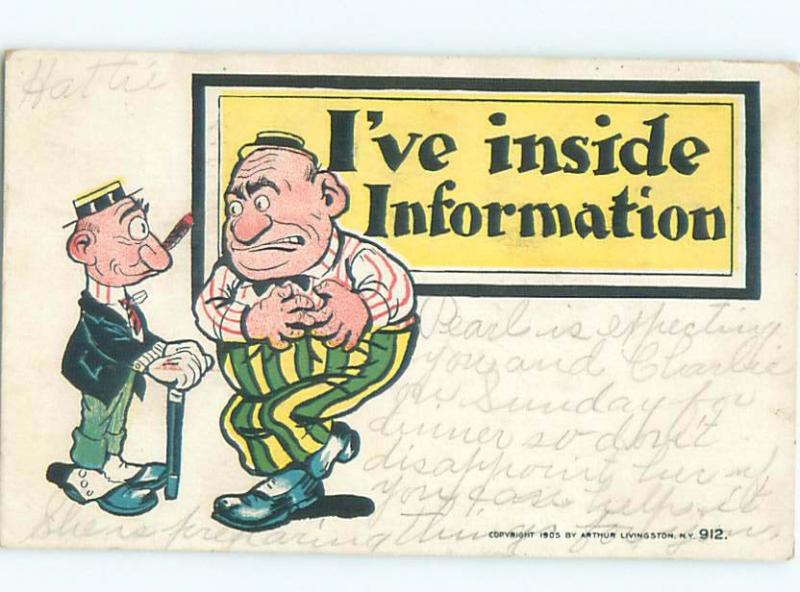 Pre-Linen Comic MAN SAYS HE HAS INSIDE INFORMATION AB9421