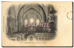 Old Postcard Dammarie Les Lys From Interior & # 39Eglise