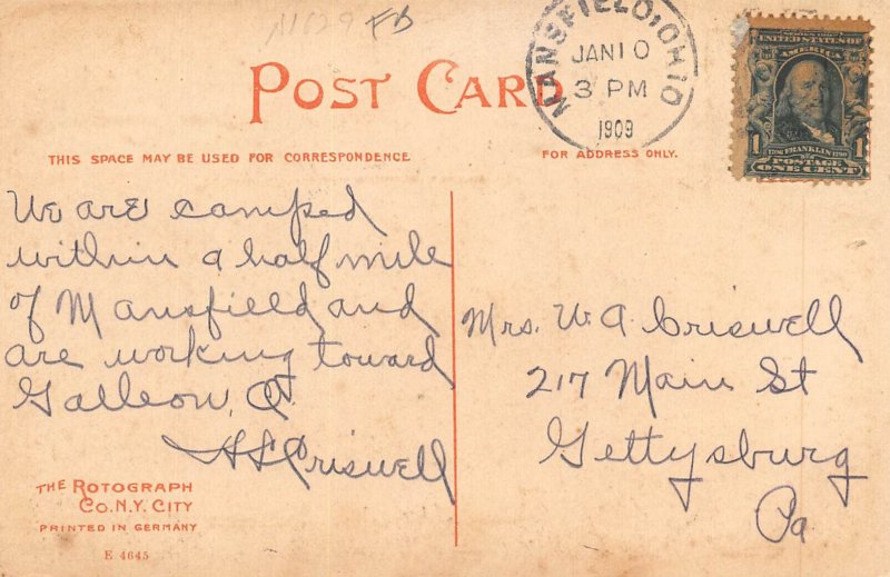 LPD24  Ohio Postcard: Mansfield, Court House