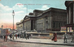 Museum and Technical School, Liverpool, England, Early Postcard, Unused