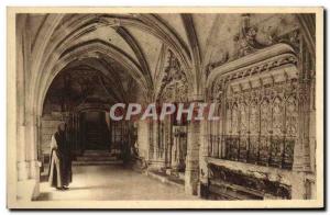 Postcard Abbey of Saint Wandrille The sink and the door of the refectory