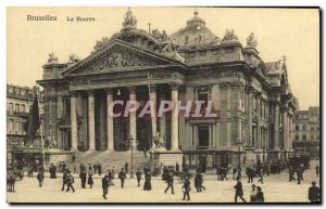 Old Postcard Brussels Stock Exchange