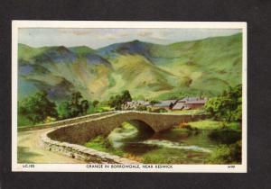 UK England British Keswick Derwentwater Bassenthwaite Grange Borrowdale Postcard