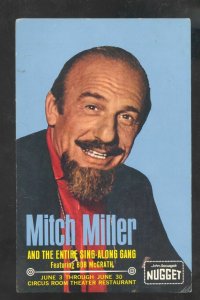 LAS VEGAS NEVADA THE NUGGET CASINO MITCH MILLER ADVERTISING POSTCARD