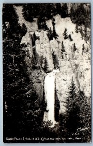 c1950's Tower Falls Yellowstone National Park WY RPPC Photo Vintage Postcard