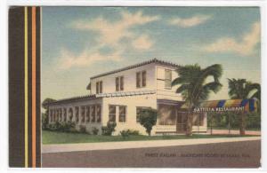 Battista Italian American Restaurant Miami Florida linen postcard