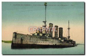 Postcard Old Navy War Ship War the former Kolber today The Colmar