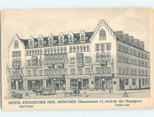 Pre-Chrome HOTEL SCENE Munchen - Munich Germany F6609