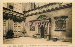 Old Postcard Riom Court Arnoux Hotel Maison Rouge
