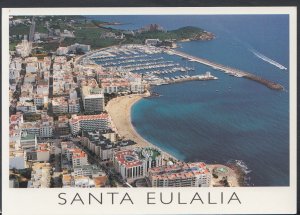 Spain Postcard - Aerial View of Santa Eulalia, Ibiza       RR3877