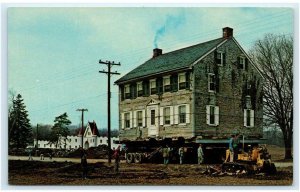 LANCASTER, PA ~ Historic RUNNING PUMP INN Being MOVED!  c1960s Postcard