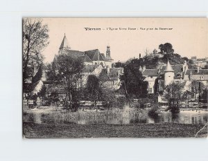 Postcard Vue prise du Deversoir l Eglise Notre Dame Vierzon France