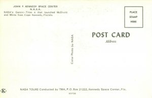 Cape Kennedy Florida 1960s Postcard John F. Kennedy Space Center Gemini Titan 4