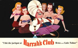 Vintage Postcard 1958 Harrah's Club Reno Lake Tahoe Most Beautiful Vacationland