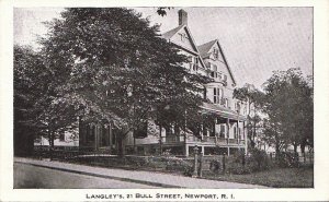 Postcard Langley's Bull Street Newport RI