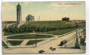 Water Tower Brooklyn New York City 1916 postcard