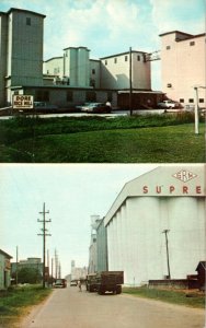 Crowley Louisiana LA Supreme Rice Mill Elevator Postcard