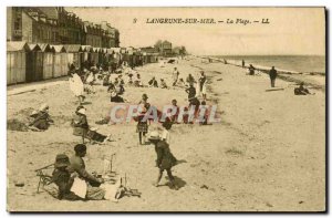 Old Postcard Langrune Sur Mer Beach