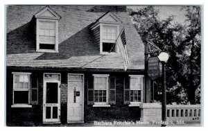 FREDERICK, MD Maryland ~ Historic HOME of BARBARA FRITCHIE  c1940s  Postcard