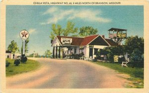 Branson Missouri Chula Vista Tower 1940s Texaco MWM Postcard 21-3311