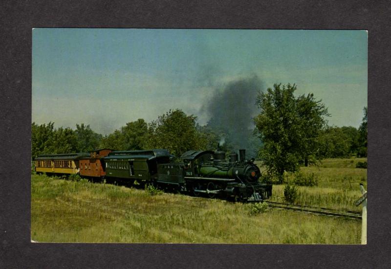 WI Short Line Railroad Train Engine Locomotive North Freedom Wisconsin Postcard