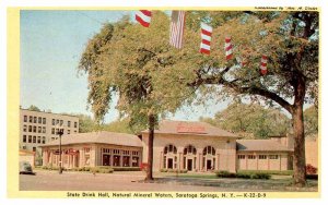 Postcard BUILDING SCENE Saratoga Springs New York NY AT5745
